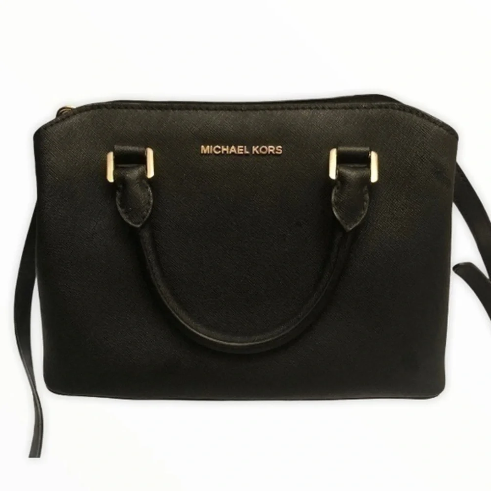 Michael kors black saffiano leather 2 way bag